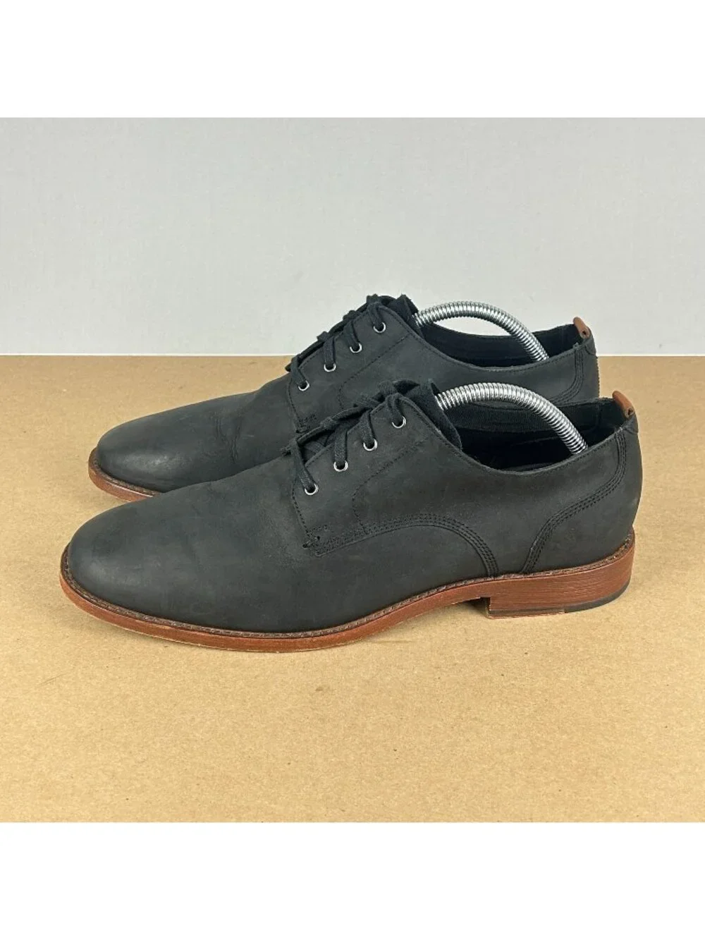 Cole Haan Grand Blucher Feathercraft Oxford Shoes Mens 10 Black Leather Lace Up - Picture 1 of 10